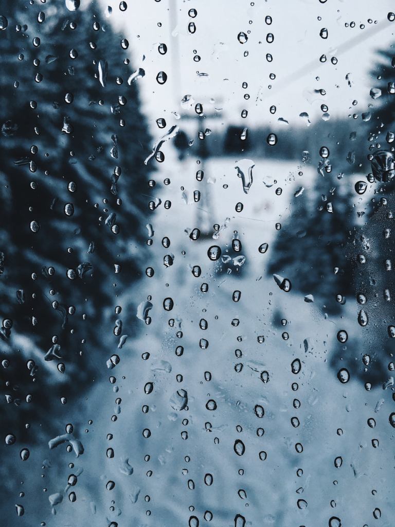 rain droplets on window
